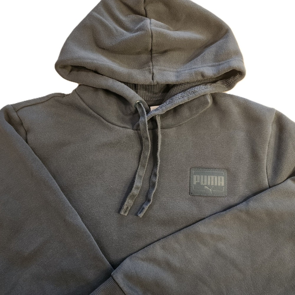 Puma Hoodie Boys Medium Blue Gray Heathered Sweatshirt Casual Activewear - Picture 5 of 8